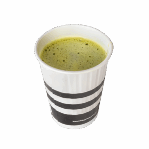 matcha latte with water