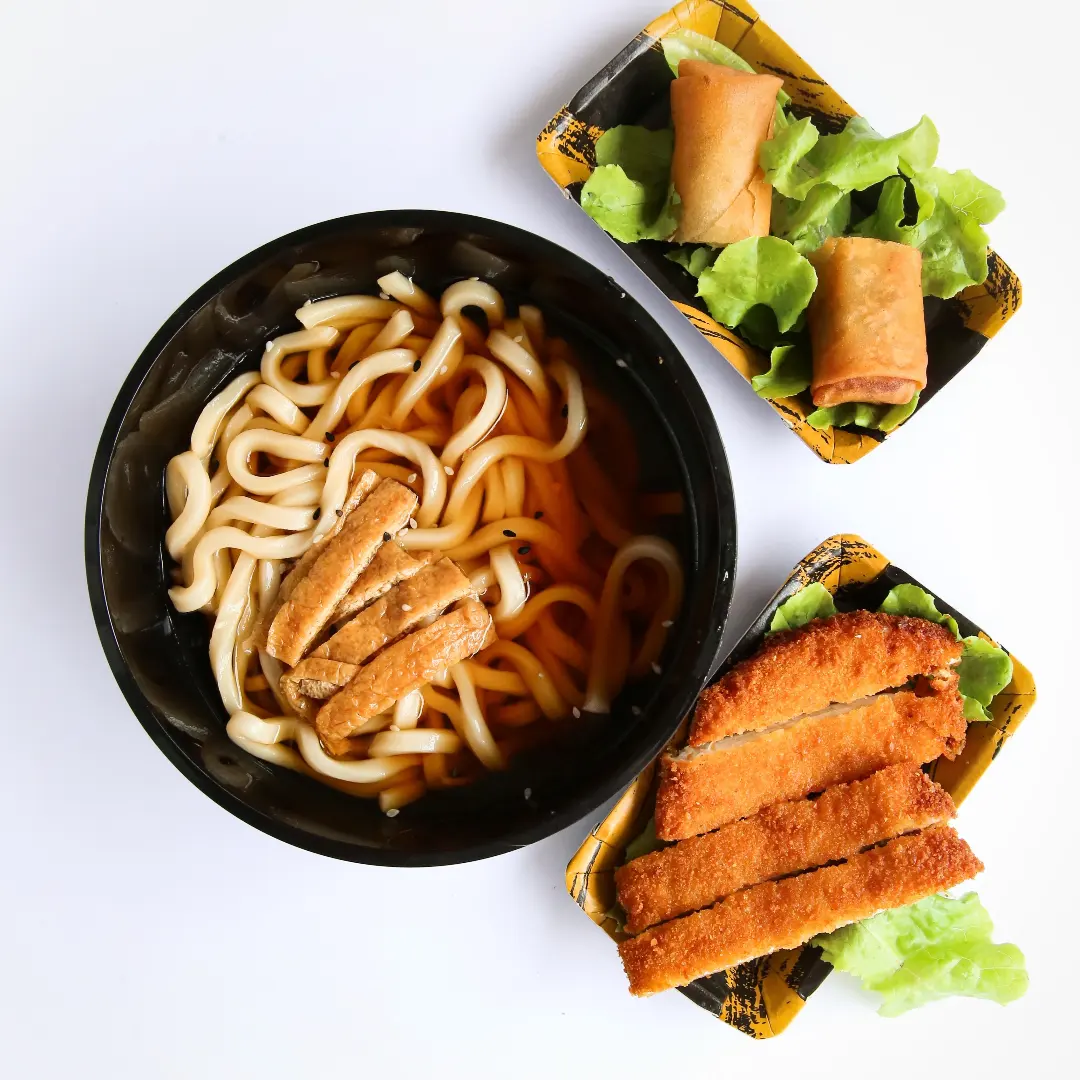 Hot udon noodles