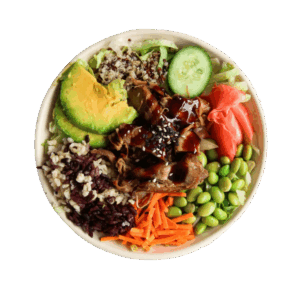 teriyaki chicken poke bowl
